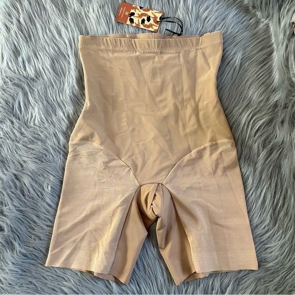 HoneyLove SculptWear SuperPower Short‎ Womens Size Large Sand Shapewear